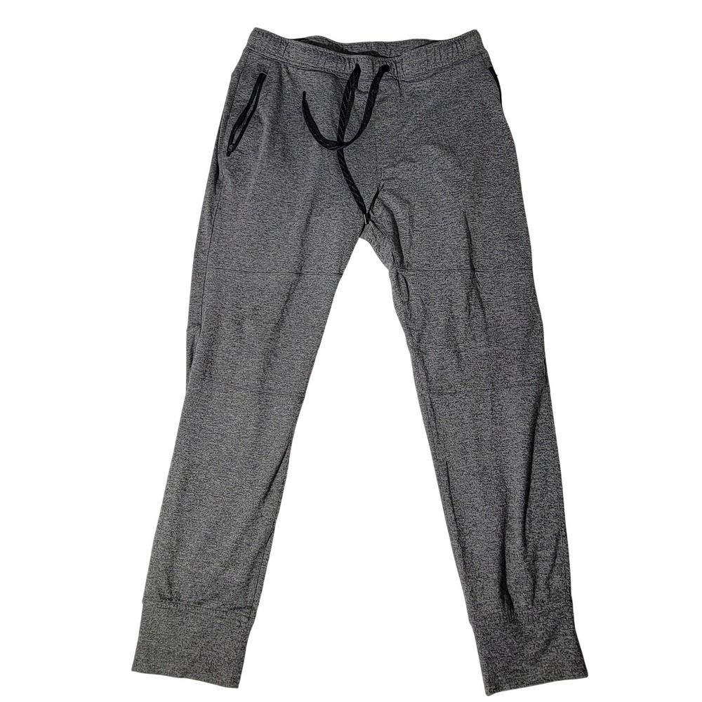 American Eagle AE Active 24/7 Joggers Mens L Heather Grey Zip Pockets Stretch